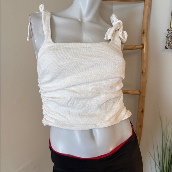 Free People Women's White Sleeveless Boulevard Tank Top Sz S - Picture 5 of 7